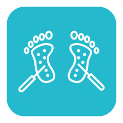 Foot Acupuncture vector icon. Can be used for Spa iconset.