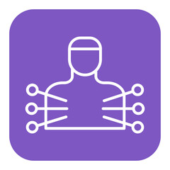 Body Acupuncture vector icon. Can be used for Spa iconset.
