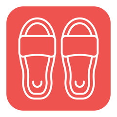 Slippers vector icon. Can be used for Spa iconset.
