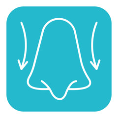 Nose Massage vector icon. Can be used for Spa iconset.