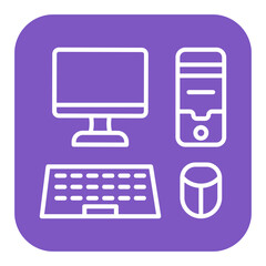 Computer vector icon. Can be used for Business and Finance iconset.