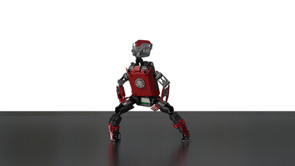 robot dancing transparent background for push on background	3D PNG photo