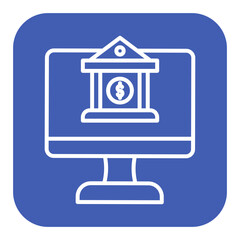 Internet Banking vector icon. Can be used for Business and Finance iconset.