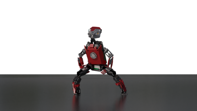 robot dancing transparent background for push on background	3D PNG photo