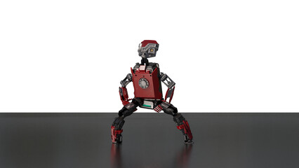 Fototapeta premium robot dancing transparent background for push on background 3D PNG photo