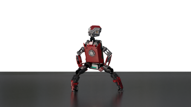 robot dancing transparent background for push on background	3D PNG photo