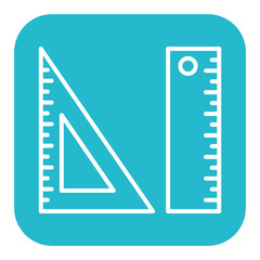 Ruler vector icon. Can be used for Home Improvements iconset.