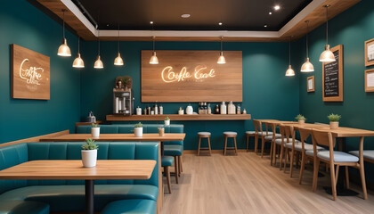 Background delicious coffee shop cafe modern wood vintage interior concept 1
