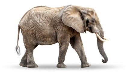 Fototapeta premium Large elephant isolated on white background