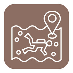 Diving Destination vector icon. Can be used for Vacation and Tourism iconset.