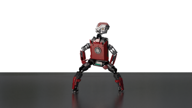 robot dancing transparent background for push on background	3D PNG photo