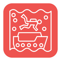 Wreck Diving vector icon. Can be used for Vacation and Tourism iconset.