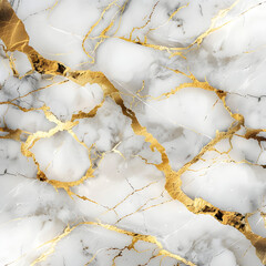 A marble wall with gold accents and cracks. The gold accents give the wall a luxurious and elegant feel