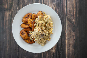 Plantain and Eggs ready to eat