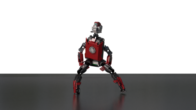 robot dancing transparent background for push on background	3D PNG photo
