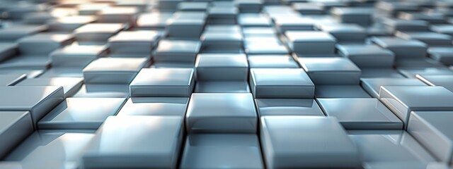 Obraz premium White abstract background created by squares lined up neatly.