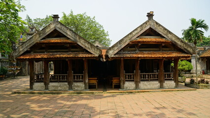 The ancient pagoda architecture has a typical Asian style
