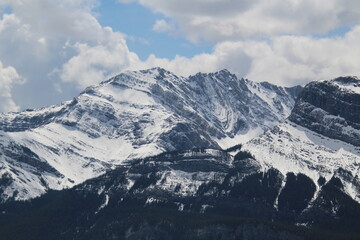 Obraz premium Snowy Mountain, Nordegg, Alberta