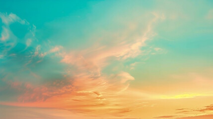 Obraz premium A Soft Gradient Pastel Sky With Dreamy Abstract Colors