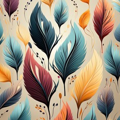colorful feathers background