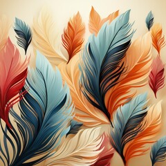 colorful feathers background