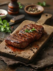 A juicy and tender steak, cooked to perfection, is the perfect meal for any occasion.