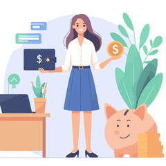 Stock market, finance, capital investment ,marketing concept Illustration
