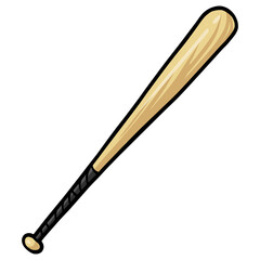 Baseball Bat Wooden Wood Illustration Drawing Icon