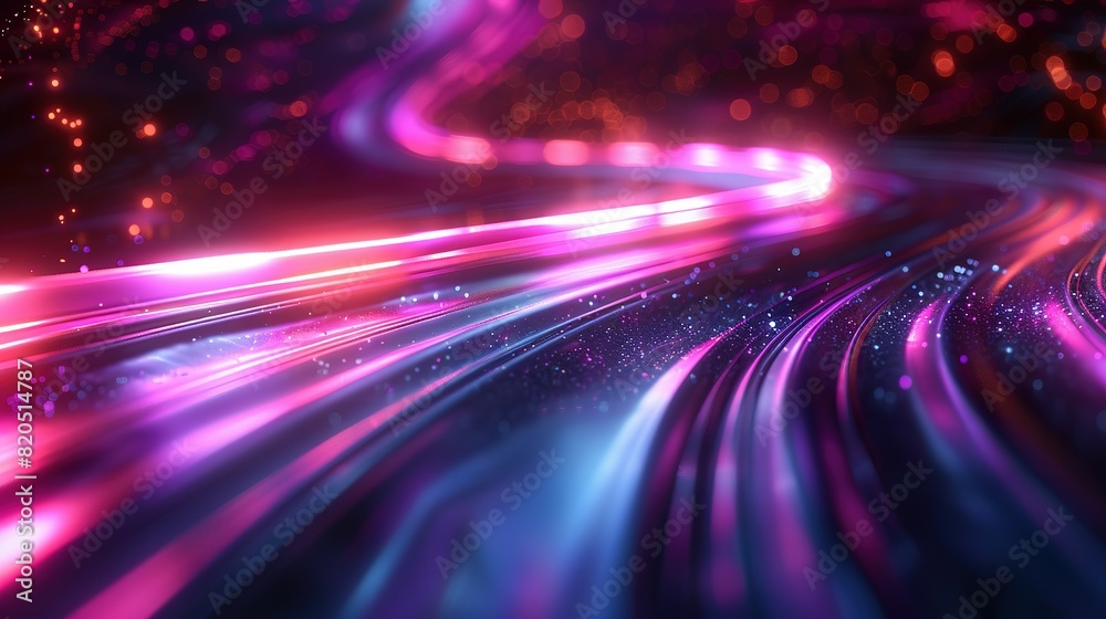 Poster ethereal pathways: 3d rendering of hyper speed in space