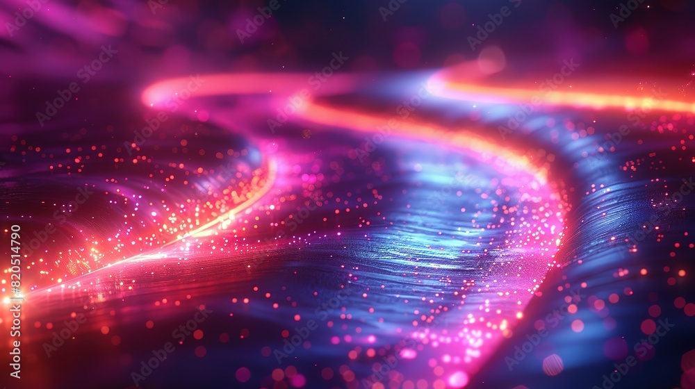 Poster ethereal pathways: 3d rendering of hyper speed in space