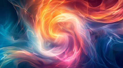 Mesmerizing abstract background illustration in multicolor with swirling lines and gradient effects creating depth and movement