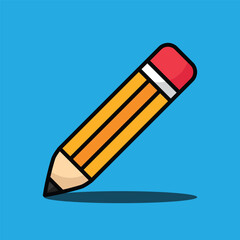 Pencil vector flat design illustration