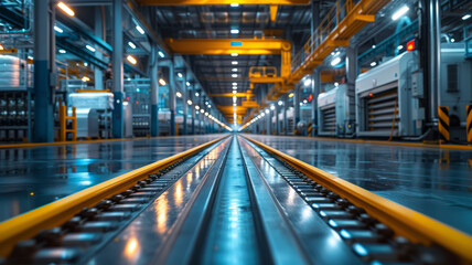 Obraz premium a modern battery factory,generative ai