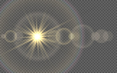 Effect sparkling stars light burst explosion, flickering and flashing lights. collection of different light effects on black background. transparent lens flares and lighting effects. vector design.