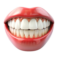 Obraz premium white teeth transparent background