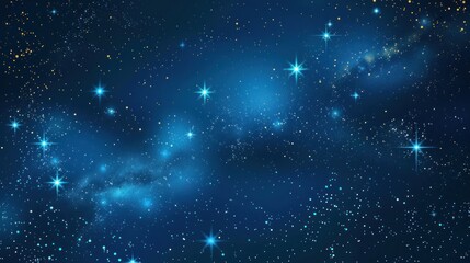 Naklejka premium A background depicting stars and stardust in the Milky Way galaxy.