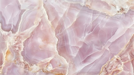 : A detailed high-resolution image of pink onyx marble texture, featuring delicate icy color veins and a polished quartz finish, perfect for luxurious home decor and wallpapers.