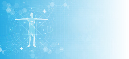 health care and science icon pattern medical innovation concept background vector design..