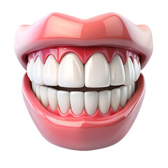 Obraz premium white teeth transparent background
