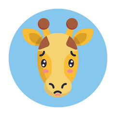 Giraffe Emoji. Icon giraffe illustration