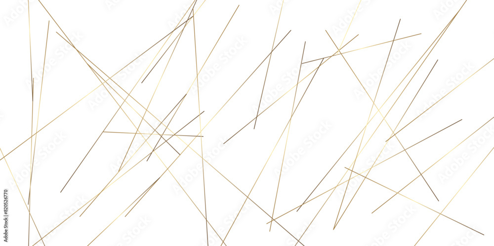 Wall mural abstract background with lines. golden lines on white paper. line wavy abstract vector technology li
