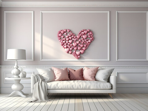 Gorgious Valentine clean room love interior