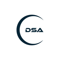 DSA logo. D S A design. White DSA letter. DSA, D S A letter logo design. D S A letter logo design in FIVE, FOUR, THREE, style. letter logo set in one artboard. D S A letter logo vector design.	
