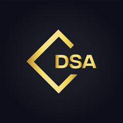 DSA logo. D S A design. White DSA letter. DSA, D S A letter logo design. D S A letter logo design in FIVE, FOUR, THREE, style. letter logo set in one artboard. D S A letter logo vector design.	
