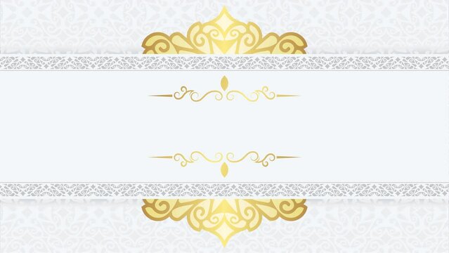 luxury white and gold ornament pattern background