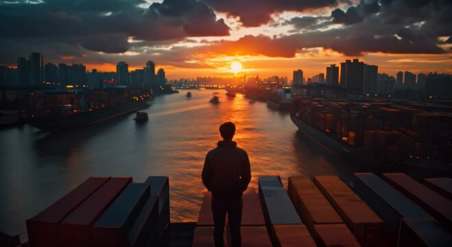 Contemplate the economic impact of global trade wars Canada's vulnerability in a tumultuous geopolitical landscape. This image prompts viewers to consider the far-reaching consequences of political