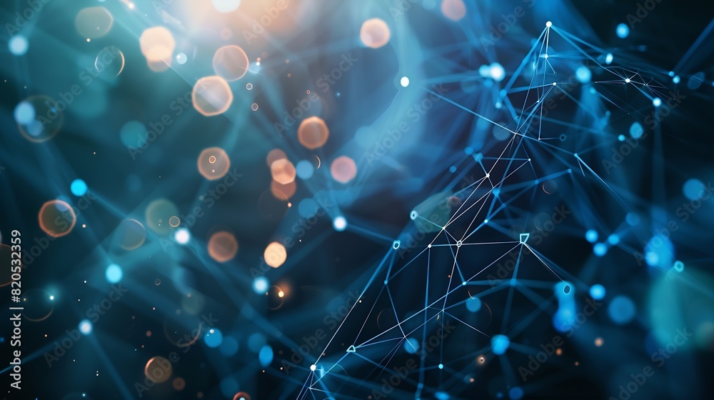 Poster Data exchange digital technology  AI Business Intelligence big data management and internet network connection Digital software technology and global business development network marke : Generative AI