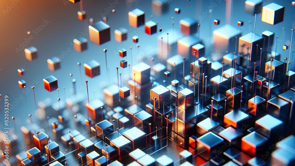 Wall mural vibrant microscopic particles amidst dynamic array capturing movement