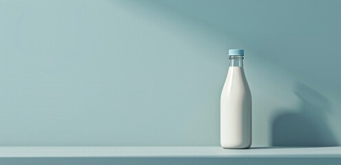 Bottle of Milk on Table
