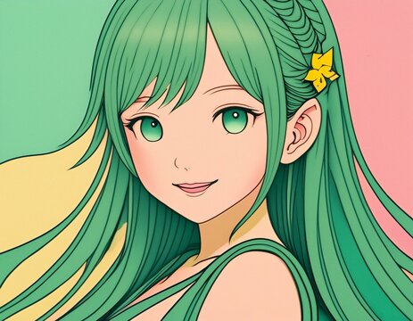 A green fairy character based on the MBTI test, INFP.
